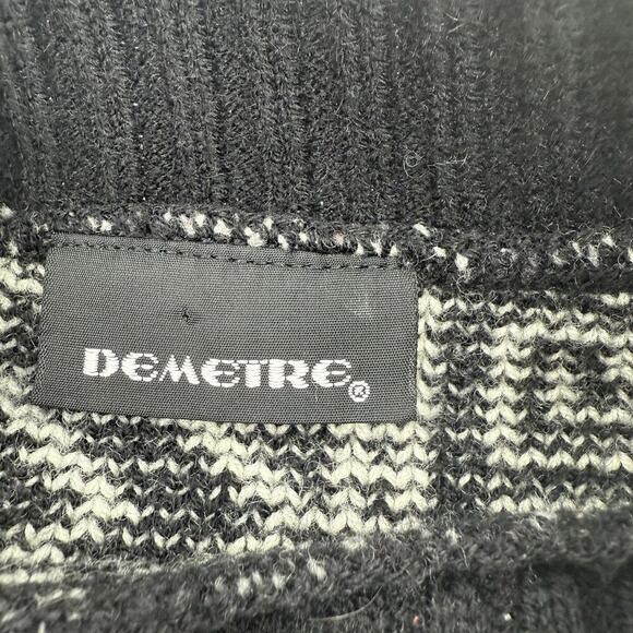 Vintage Demetre Sweater Womens L Acrylic Mock Neck Ski Retro Geometric 70's 80's - Picture 3 of 9